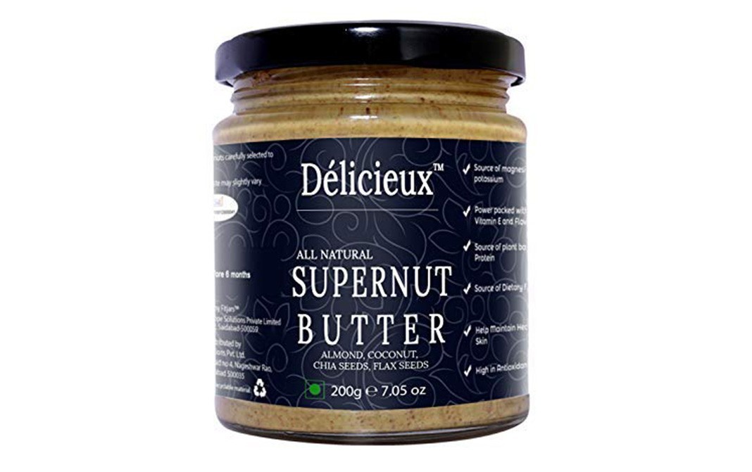 Delicieux All Natural Supernut Butter   Glass Jar  200 grams